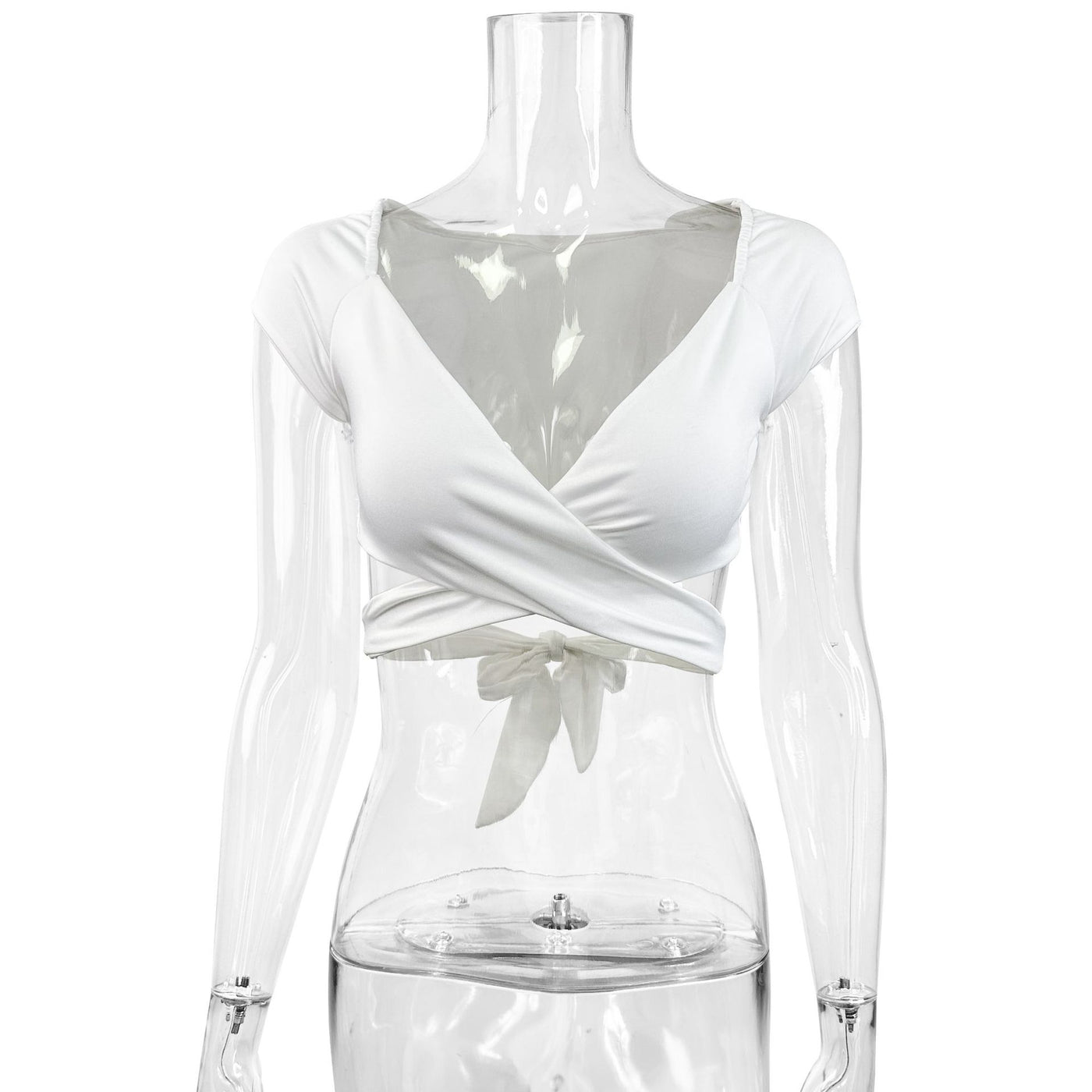 Womens Short Sleeve Cropped Top
