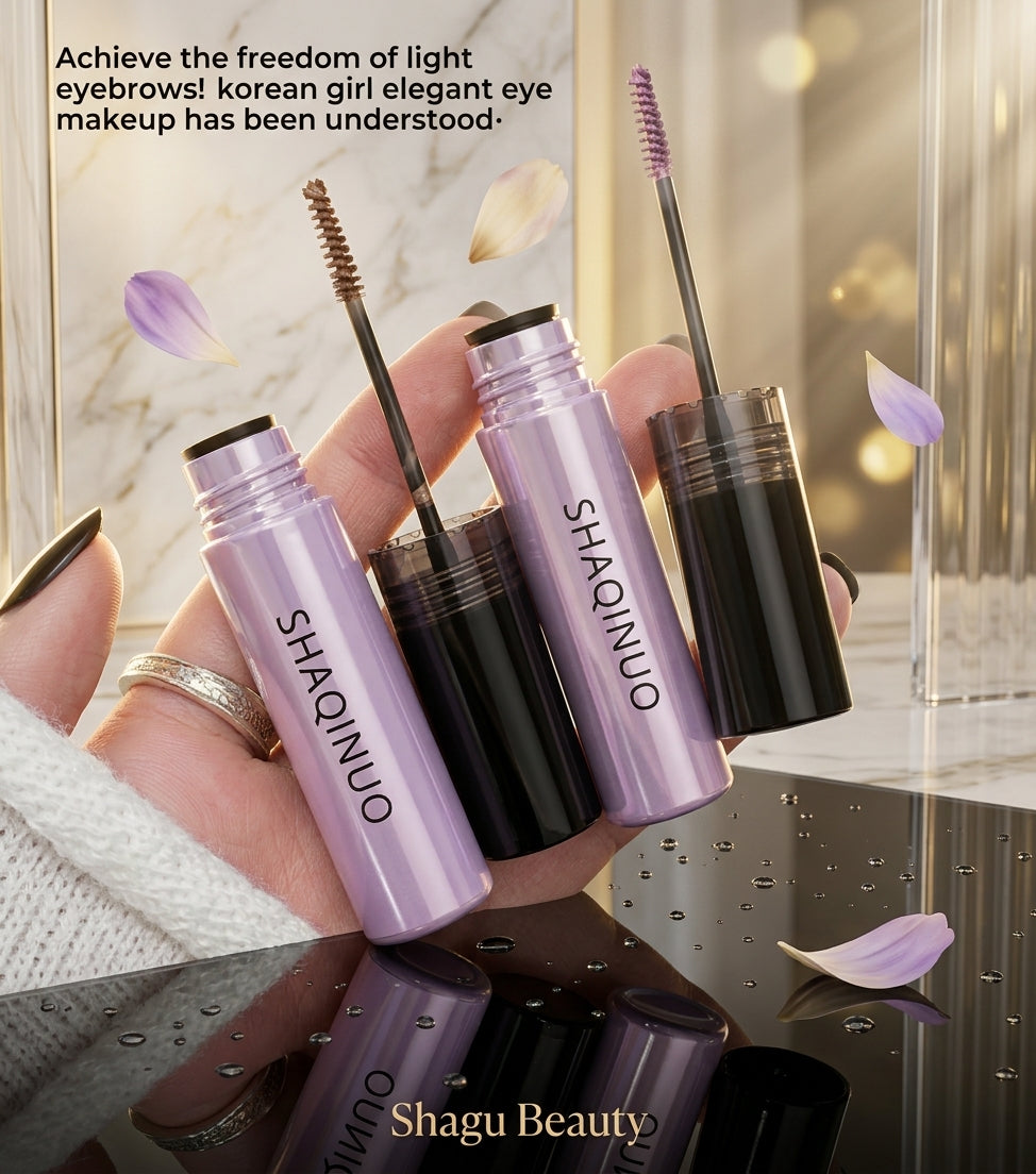 Shaqinuo Misty Finish Eyebrow Gel Korean Style Light Eyebrow Wild Eyebrow Waterproof Korean Makeup Cross-Border Beauty Light Brown Eyebrow Gel