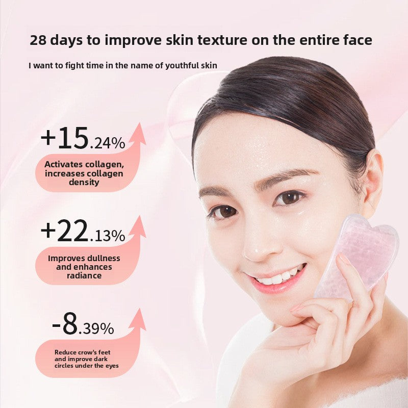Rose Quartz Gua Sha Facial Massager Tools