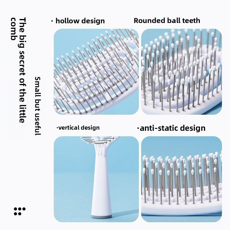 Portable Hollow Rib Hair Styling Comb for Voluminous Curls