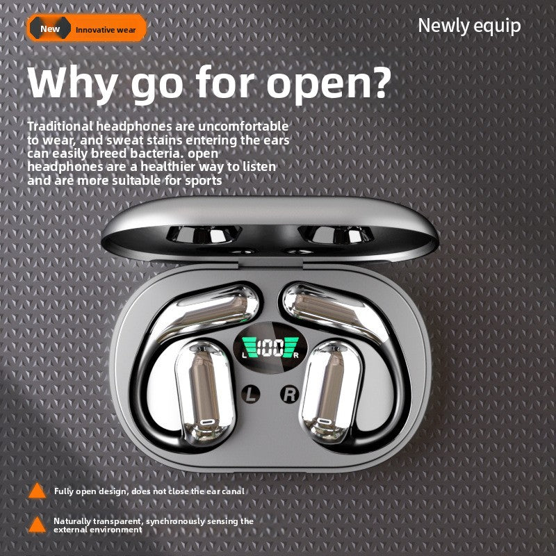 Open-Ear Wireless Bluetooth Headphones with AI Translation