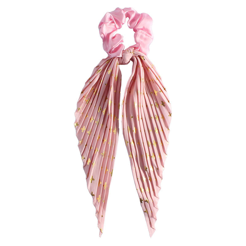 Handmade Creased Bow Hair Tie