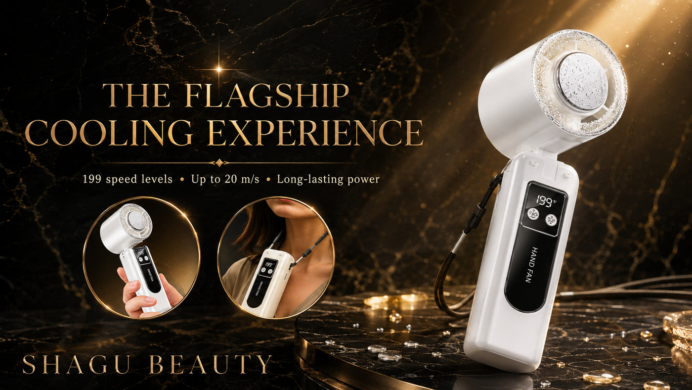 Portable USB Rechargeable Handheld Fan with Ice Compress
