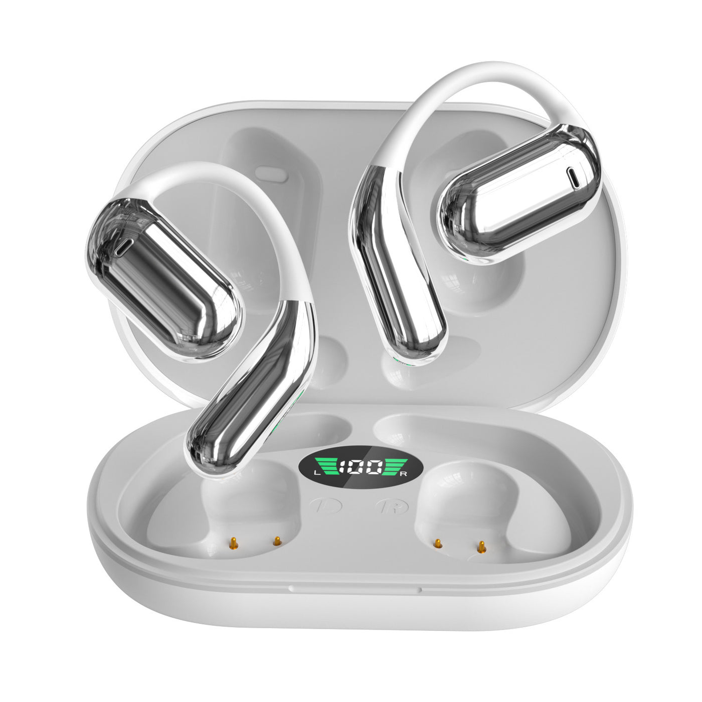 Open-Ear Wireless Bluetooth Headphones with AI Translation