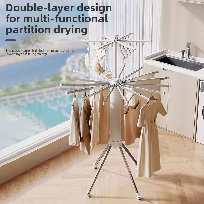 Foldable clothes drying rack