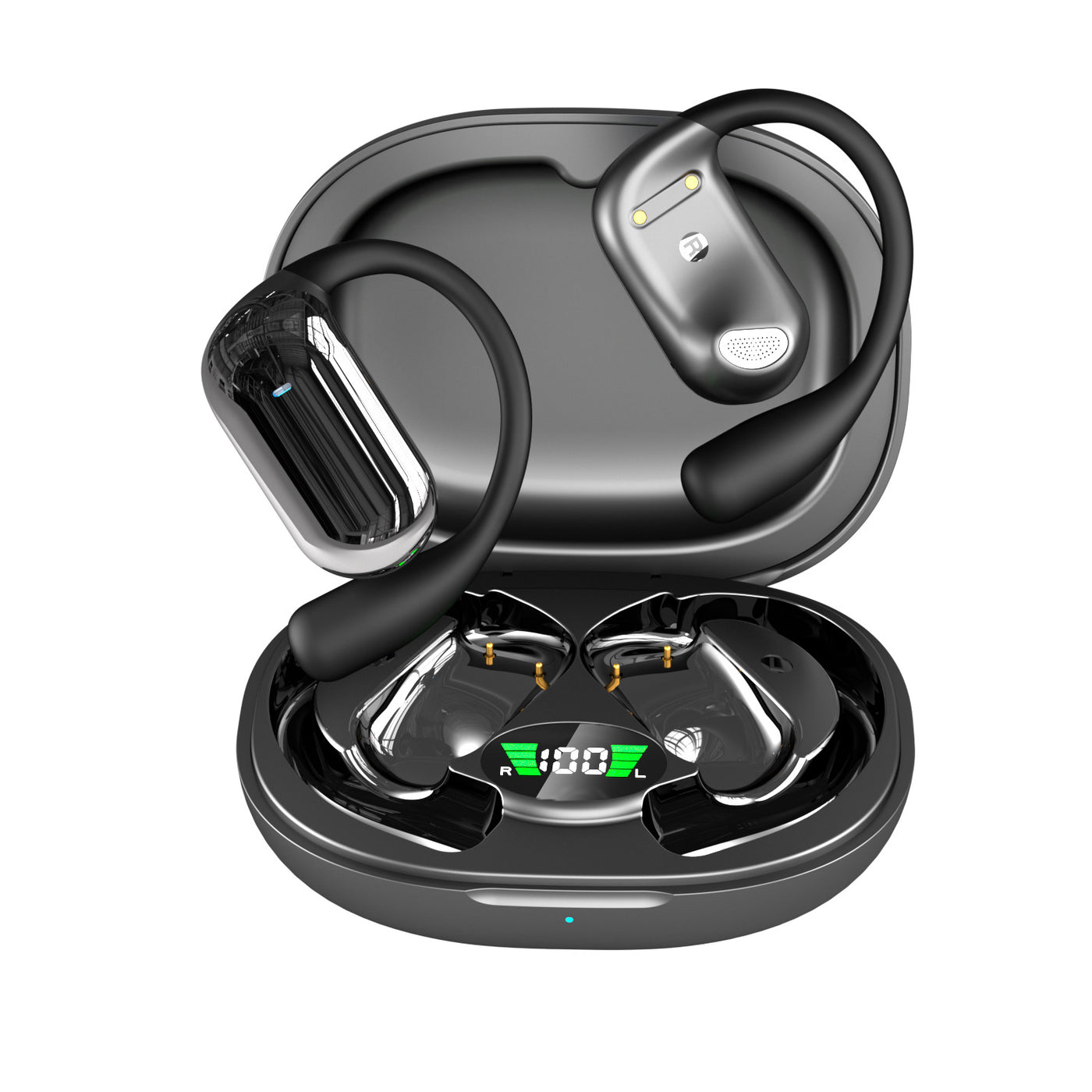 Open-Ear Wireless Bluetooth Headphones with AI Translation