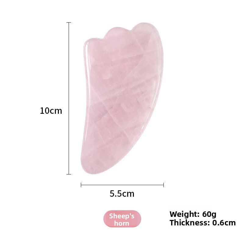 Rose Quartz Gua Sha Facial Massager Tools
