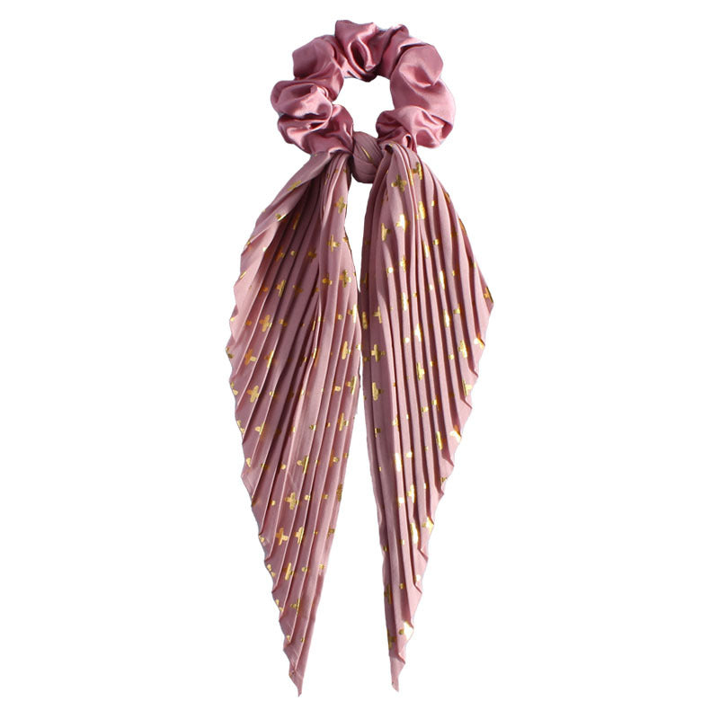 Handmade Creased Bow Hair Tie