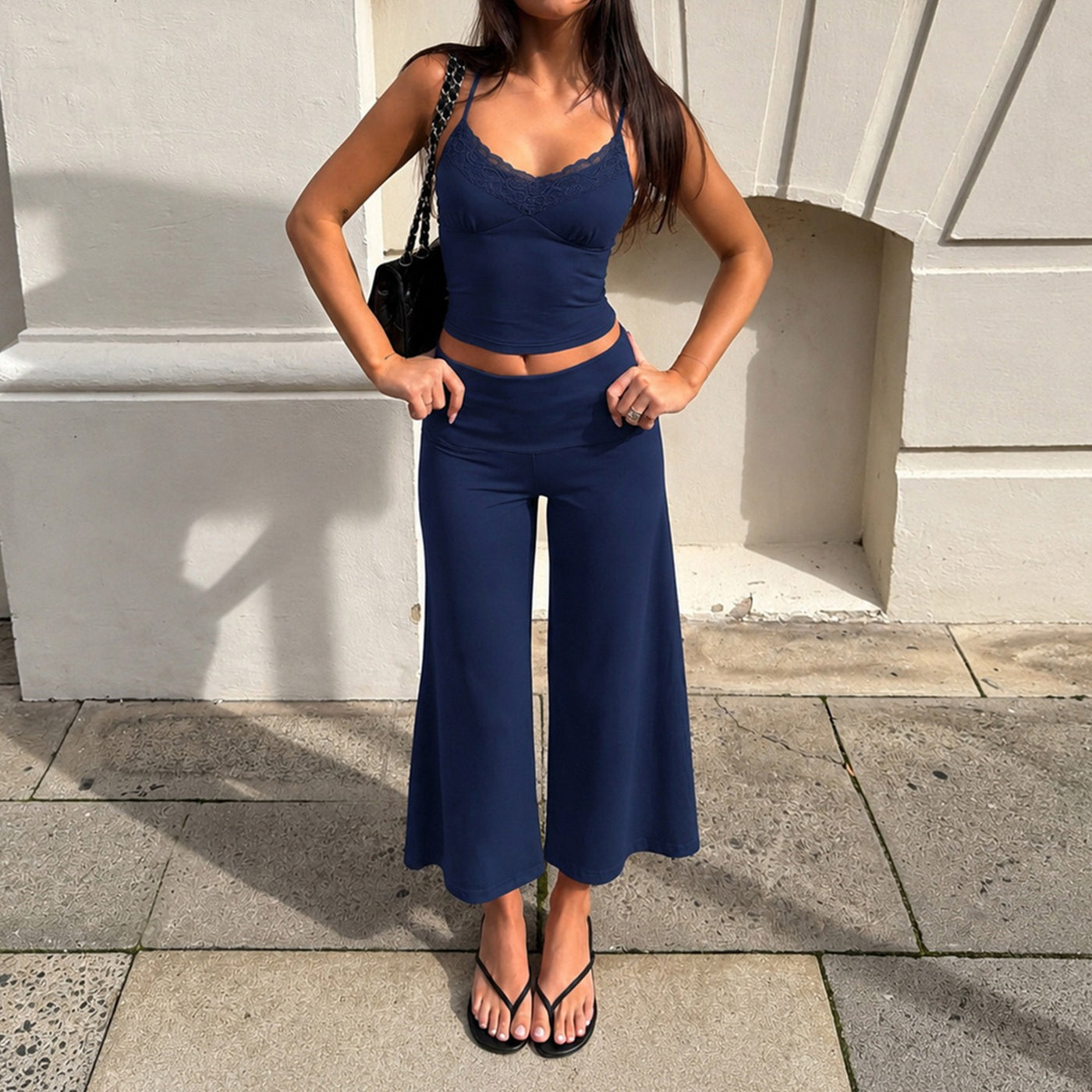 Sleeveless Low Waist Shorts Set