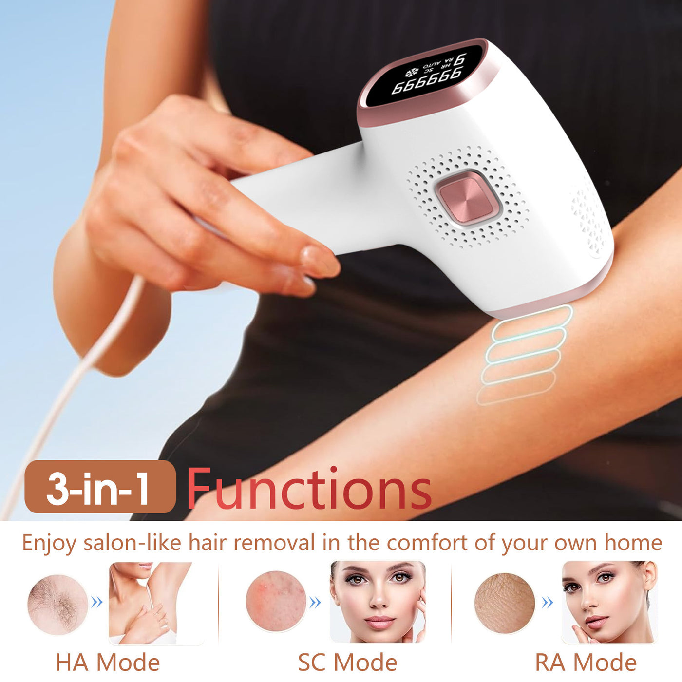 IPL Hair Removal Device with Ice Cooling