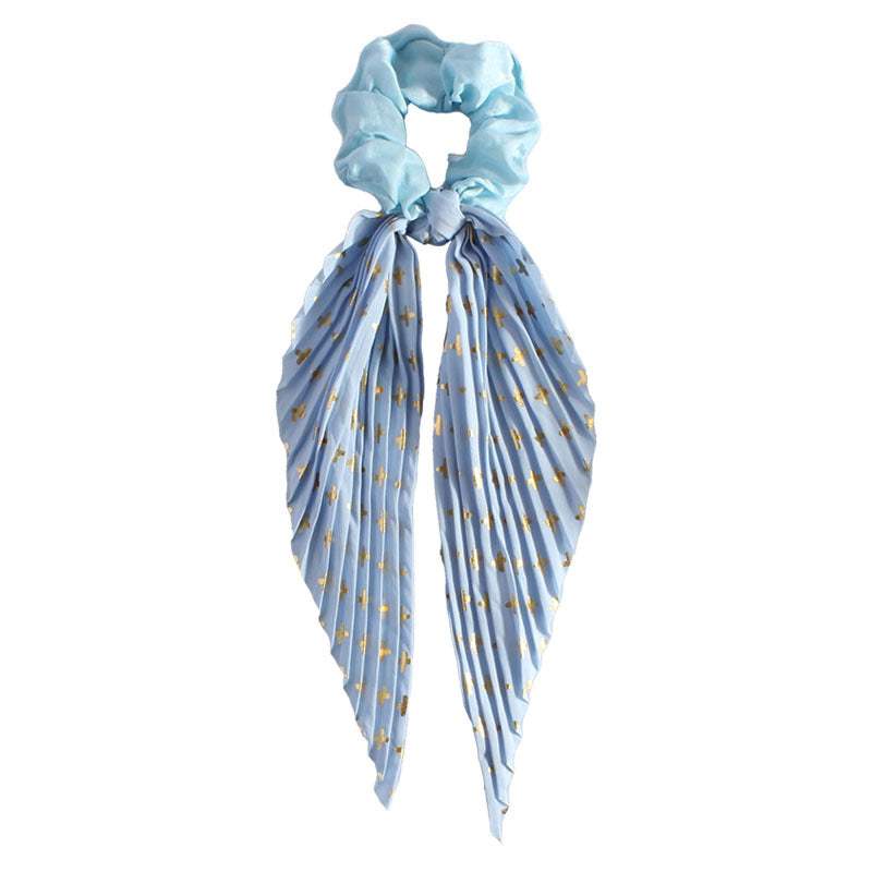 Handmade Creased Bow Hair Tie