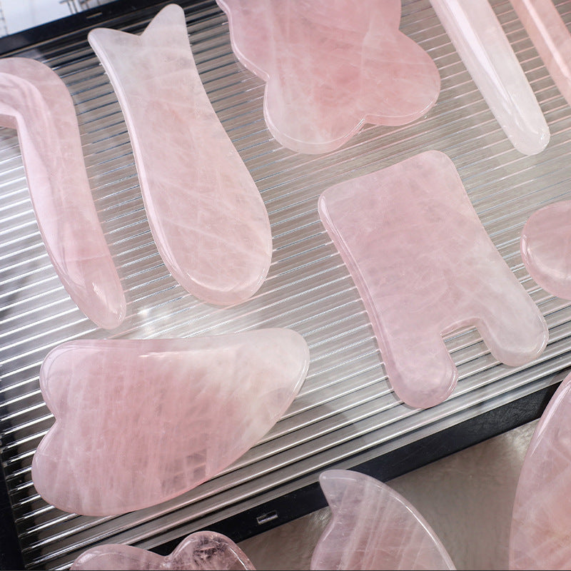 Rose Quartz Gua Sha Facial Massager Tools
