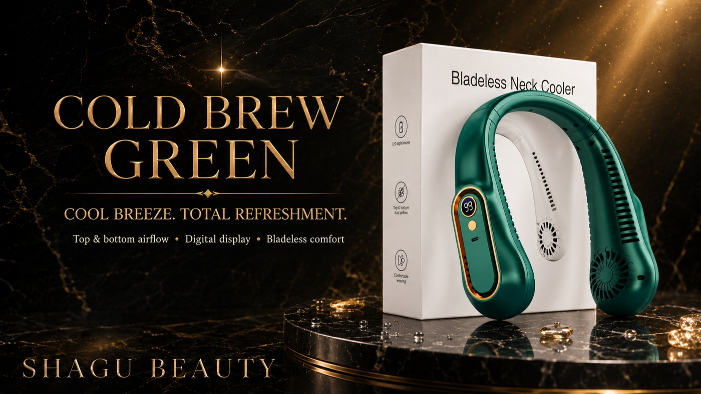Bladeless Rechargeable Neck Fan with Digital Display