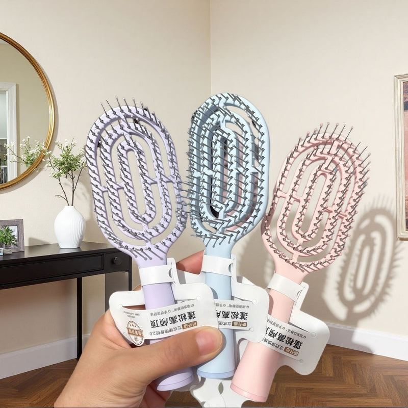 Portable Hollow Rib Hair Styling Comb for Voluminous Curls